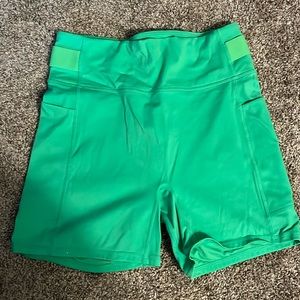 Fabletics biker shorts - bright green!